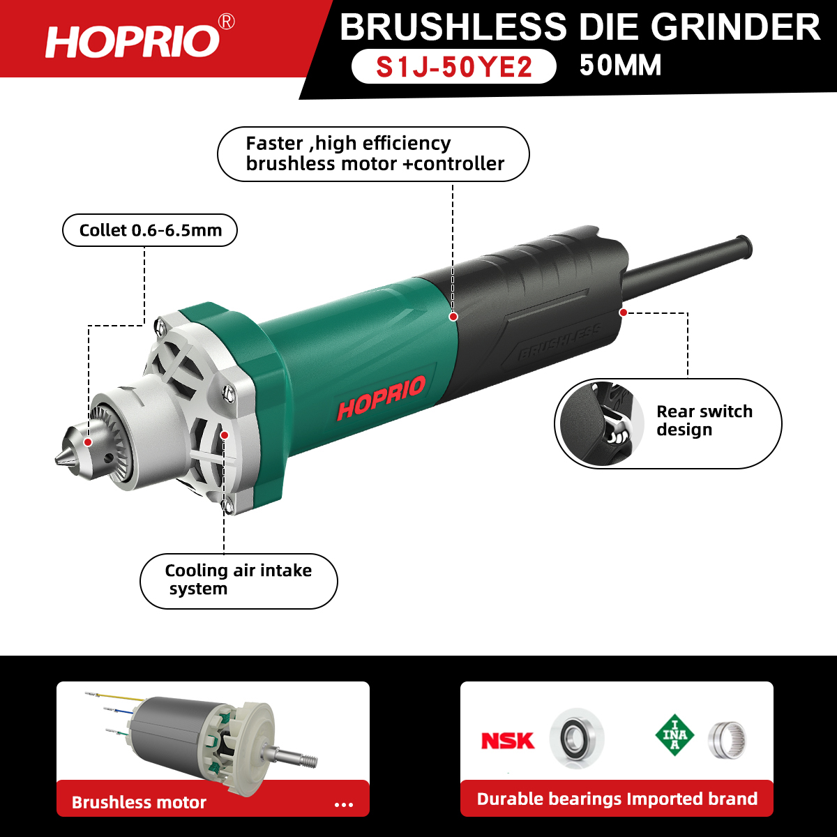 Hoprio AC Brushless Die Grinder S1J-50YE2