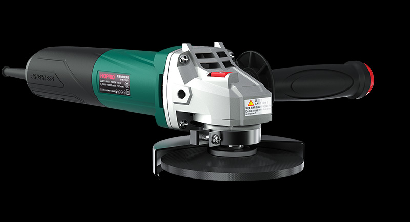 S1M-125VE1 125mm Variable Speed Brushless Motor Angle Grinder Profile View